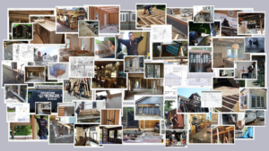 Collage of Arthur Duhaime’s construction, design and management experience