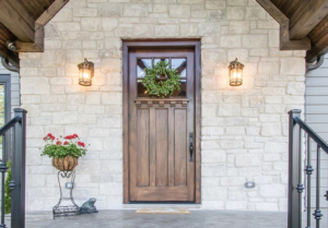 A Hudson, OH home’s stone veneer porch