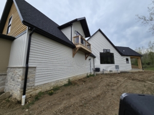 Exterior of a newly built home